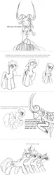 Size: 1115x3600 | Tagged: safe, artist:dsb71013, derpibooru import, oc, oc:amber spark, oc:light fantastic, oc:maplejack, oc:night cap, oc:static signal, unofficial characters only, pony, comic, monochrome