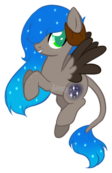 Size: 851x1309 | Tagged: alternate version, artist:skulifuck, colored, demon, demon pony, derpibooru import, ethereal mane, flying, horn, leonine tail, oc, oc:aries, original species, rearing, safe, simple background, starry mane, transparent background, unofficial characters only, wings