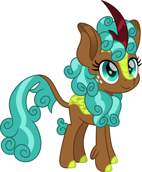 Size: 1239x1500 | Tagged: safe, artist:cloudyglow, derpibooru import, spur, kirin, cute, female, freckles, kirinified, simple background, solo, species swap, spurbetes, transparent background