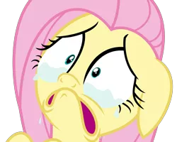 Size: 5000x4000 | Tagged: safe, artist:spencethenewbie, derpibooru import, fluttershy, pony, filli vanilli, absurd resolution, crying, faic, floppy ears, sad, simple background, solo, teary eyes, transparent background, vector