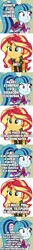 Size: 500x3745 | Tagged: safe, artist:fella, derpibooru import, edit, edited screencap, screencap, sonata dusk, sunset shimmer, equestria girls, argentina, comic, george of the jungle, human sunset, monty python, screencap comic, spanish