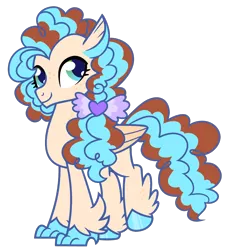 Size: 1122x1212 | Tagged: artist:unicorn-mutual, derpibooru import, female, freckles, hippogriff, hybrid, interspecies offspring, oc, offspring, parent:cheese sandwich, parent:princess skystar, safe, simple background, solo, transparent background, unofficial characters only