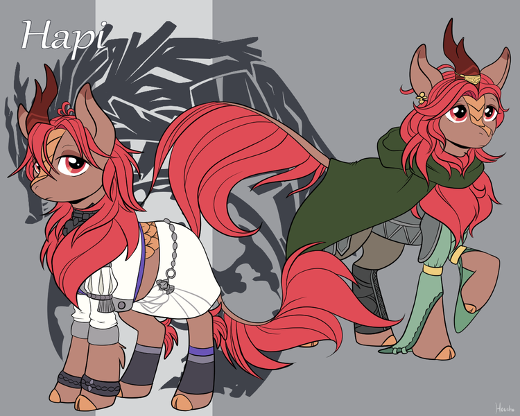 Size: 1280x1024 | Tagged: safe, artist:housho, derpibooru import, ponified, kirin, pony, clothes, female, fire emblem, fire emblem: three houses, hapi (fire emblem), mare