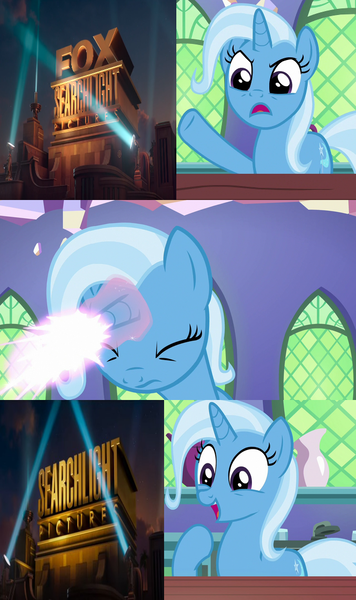 Size: 640x1080 | Tagged: all bottled up, artist:optimussparkle, derpibooru import, edit, edited screencap, exploitable meme, fox searchlight pictures, magic, meme, safe, screencap, searchlight pictures, trixie, trixie fixing meme