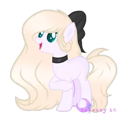 Size: 1320x1270 | Tagged: safe, artist:snowshy16, derpibooru import, oc, unofficial characters only, earth pony, pony, bow, choker, female, hair bow, mare, photo, simple background, solo, transparent background