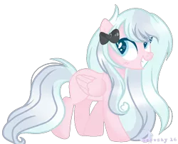 Size: 973x790 | Tagged: safe, artist:snowshy16, derpibooru import, oc, unofficial characters only, pegasus, pony, bow, female, hair bow, mare, simple background, solo, transparent background