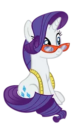 Size: 441x730 | Tagged: safe, artist:wcctnoam, deleted from derpibooru, derpibooru import, screencap, rarity, pony, unicorn, a-dressing memories, spoiler:a-dressing memories, spoiler:mlp friendship is forever, female, glasses, mare, measuring tape, rarity's glasses, simple background, sitting, tail wrap, transparent background, vector