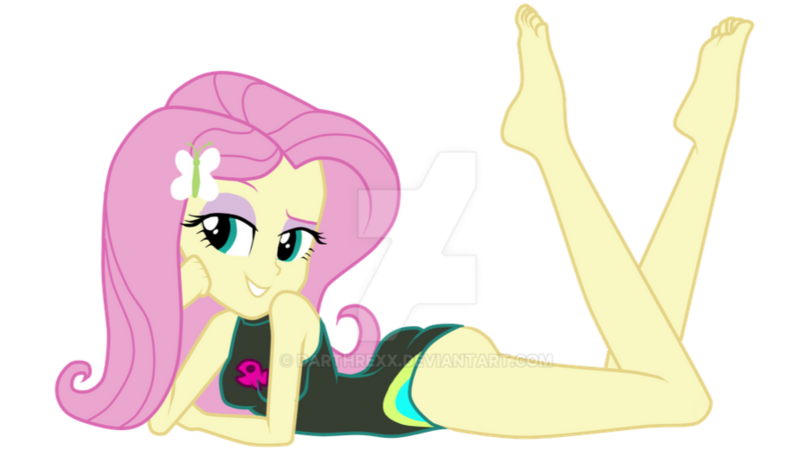 Size: 924x520 | Tagged: suggestive, artist:darthrexx, deleted from derpibooru, derpibooru import, fluttershy, equestria girls, bedroom eyes, breasts, butt, clothes, deviantart logo, deviantart watermark, eyeshadow, flutterbutt, fluttershy's one-piece swimsuit, image, lidded eyes, looking at you, makeup, obtrusive watermark, one-piece swimsuit, png, seductive, seductive look, seductive pose, sexy, simple background, smiling, solo, swimsuit, transparent background, watermark