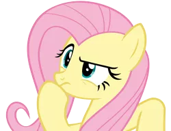 Size: 4326x3327 | Tagged: safe, artist:aplex, derpibooru import, fluttershy, pony, discordant harmony, .ai available, female, mare, simple background, solo, thinking, transparent background, vector