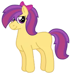 Size: 874x914 | Tagged: safe, artist:kindheart525, derpibooru import, oc, oc:pippin rose, unofficial characters only, earth pony, pony, kindverse, bow, hair bow, looking at you, next generation, offspring, parent:apple bloom, parent:tender taps, parents:tenderbloom, ponytail, profile, simple background, smiling, solo, transparent background