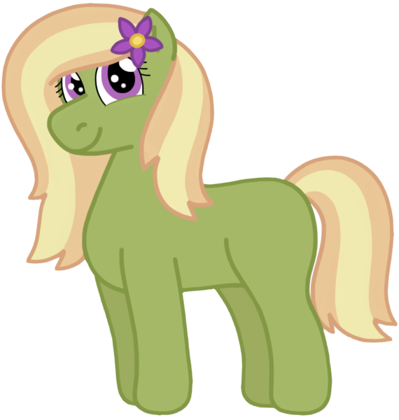 Size: 954x1004 | Tagged: safe, artist:kindheart525, derpibooru import, oc, oc:flower power, unofficial characters only, earth pony, pony, kindverse, flower, flower in hair, offspring, parent:tree hugger, simple background, solo, transparent background