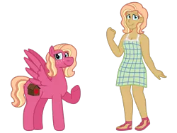 Size: 2048x1536 | Tagged: safe, artist:andy-hazards, artist:kindheart525, derpibooru import, oc, oc:sheltering hooves, unofficial characters only, human, pegasus, kindverse, equestria girls, equestria girls-ified, offspring, parent:big macintosh, parent:fluttershy, parents:fluttermac