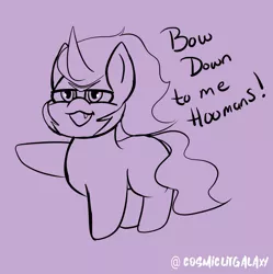 Size: 2055x2063 | Tagged: safe, artist:cosmiclitgalaxy, derpibooru import, king sombra, pony, unicorn, chibi, cute, dialogue, funny, male, simple background, sketch, solo, sombradorable, stallion