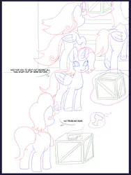 Size: 6000x8000 | Tagged: safe, artist:chedx, author:bigonionbean, derpibooru import, cookie crumbles, oc, oc:king speedy hooves, oc:princess mythic majestic, oc:queen galaxia, alicorn, pony, unicorn, comic:the other grandparents, alicorn oc, alicorn princess, basement, boxes, canterlot, canterlot castle, cologne, comic, commissioner:bigonionbean, cutie mark, dialogue, discussion, dust, female, flashback, fusion, fusion:king speedy hooves, fusion:princess mythic majestic, fusion:queen galaxia, hat, horn, husband and wife, magic, male, mother and child, mother and daughter, palindrome get, potion, sketch, sketch dump, spider web, stallion, table, wings