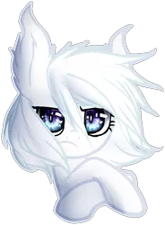 Size: 644x874 | Tagged: safe, artist:skulifuck, derpibooru import, oc, oc:snow mist, unofficial characters only, earth pony, pony, base used, bust, crossed arms, ear fluff, earth pony oc, frown, simple background, solo, transparent background, unamused