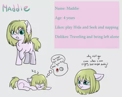 Size: 4400x3500 | Tagged: safe, artist:dumbwoofer, derpibooru import, oc, oc:maddie, oc:madeleine, unofficial characters only, earth pony, bad parenting, female, filly, image, png, sleeping, sleeping pills, solo