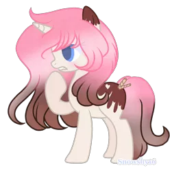 Size: 2000x2018 | Tagged: safe, artist:milkteasour, artist:snowshy16, derpibooru import, oc, ponified, unofficial characters only, food pony, original species, pony, unicorn, base used, female, food, ice cream pony, mare, simple background, solo, transparent background