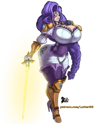 Size: 1295x1500 | Tagged: artist:lurkergg, big breasts, bimbo, breasts, busty rarity, curvy, derpibooru import, erect nipples, fantasy class, female, hourglass figure, huge breasts, human, humanized, impossibly large breasts, knight, nipple outline, paladin, rarity, simple background, sorceress, suggestive, thighs, thunder thighs, transparent background, warrior