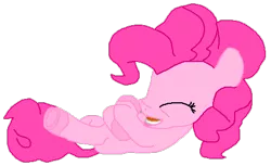 Size: 464x284 | Tagged: safe, artist:logan jones, derpibooru import, edit, editor:logan jones, pinkie pie, earth pony, pony, hello pinkie pie, 3d to 2d, cute, diapinkes, female, laughing, simple background, solo, trace, transparent background