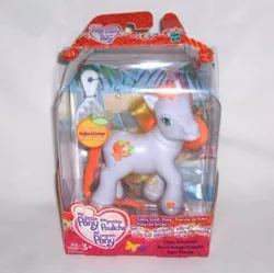 Size: 300x299 | Tagged: safe, derpibooru import, official, photographer:rainbowwindy, citrus sweetheart, earth pony, pony, female, g3, mare, packaging, simple background, sunny scent pony, toy