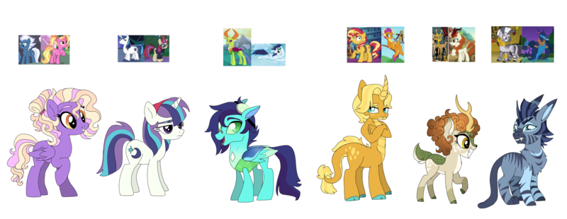 Size: 2200x852 | Tagged: safe, artist:unoriginai, derpibooru import, idw, ahuizotl, autumn blaze, luster dawn, moondancer, night glider, shining armor, smolder, soarin', sunset shimmer, thorax, zecora, oc, centaur, changedling, changeling, changepony, deer, deer pony, dracony, dragon, hybrid, original species, pony, taur, amending fences, equestria girls, mirror magic, rainbow falls, the cutie map, the last problem, to where and back again, spoiler:comic, spoiler:eqg specials, crack shipping, cute, interspecies offspring, king thorax, magical gay spawn, magical lesbian spawn, offspring, older, older smolder, parent:ahuizotl, parent:autumn blaze, parent:luster dawn, parent:moondancer, parent:night glider, parent:shining armor, parent:smolder, parent:sunset shimmer, parent:thorax, parent:unknown, parent:zecora, shipping, simple background, transparent background