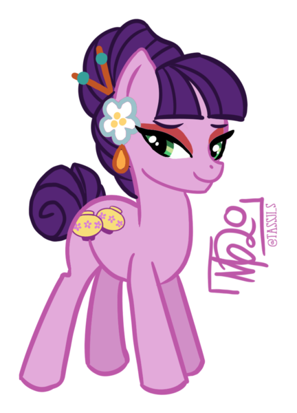 Size: 822x1142 | Tagged: safe, artist:tassji-s, derpibooru import, kimono, earth pony, pony, clothes, g3, g3 to g4, generation leap, simple background, solo, transparent background