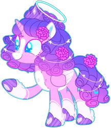 Size: 1980x2280 | Tagged: safe, artist:kurosawakuro, derpibooru import, oc, alicorn, pony, base used, colored pupils, female, halo, magical lesbian spawn, mare, offspring, parent:pinkie pie, parent:princess cadance, parents:cadancepie, simple background, solo, transparent background