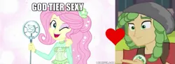 Size: 779x286 | Tagged: safe, derpibooru import, edit, edited screencap, screencap, fluttershy, sandalwood, equestria girls, equestria girls (movie), equestria girls series, so much more to me, female, male, sandalshy, shipping, shipping domino, straight