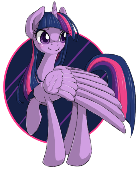 Size: 652x800 | Tagged: safe, artist:oatmealdreamscape, derpibooru import, twilight sparkle, twilight sparkle (alicorn), alicorn, pony, abstract background, blushing, chest fluff, circle background, cute, female, mare, simple background, solo, transparent background, twiabetes