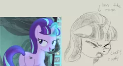 Size: 1092x586 | Tagged: safe, artist:buttercupsaiyan, artist:watercolorheart, deleted from derpibooru, derpibooru import, screencap, starlight glimmer, pony, unicorn, the cutie map, butt, corona, coronavirus, coughing, covid-19, female, mare, meme, plot, s5 starlight, text, this will end in pandemic