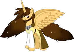 Size: 10417x7303 | Tagged: adult, alicorn, alicorn oc, alternate version, artist:ejlightning007arts, beard, cape, clothes, derpibooru import, facial hair, growth, horn, male, oc, oc:ej, robe, safe, simple background, solo, spread wings, stallion, transparent background, unofficial characters only, vector, wavy mane, wings