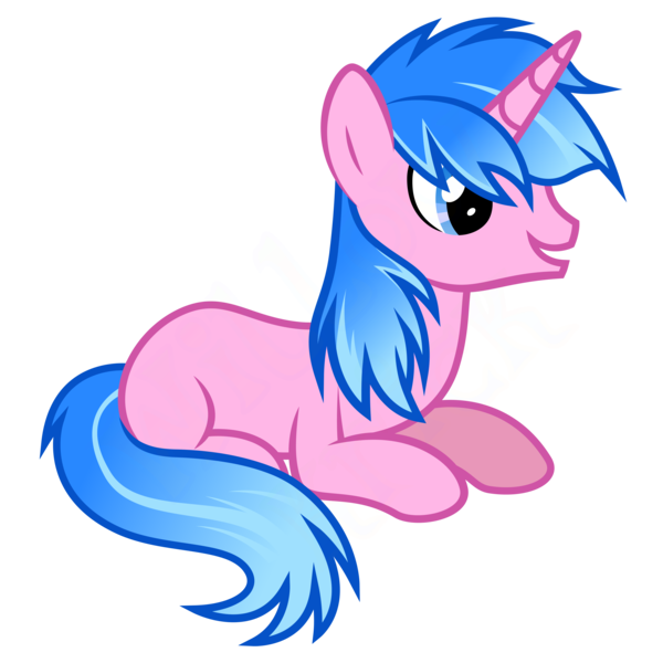 Size: 5334x5334 | Tagged: safe, artist:willow krick, deleted from derpibooru, derpibooru import, oc, oc:starlight siten, unofficial characters only, unicorn, horn, not firefly, simple background, sitting, solo, transparent background, unicorn oc, vector, watermark