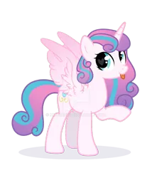 Size: 1024x1198 | Tagged: safe, artist:mikoneerd, derpibooru import, princess flurry heart, alicorn, pony, :p, deviantart watermark, female, heart eyes, looking at you, mare, obtrusive watermark, older, older flurry heart, raised hoof, simple background, solo, spread wings, tongue out, transparent background, watermark, wingding eyes, wings