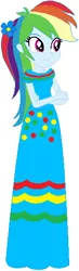 Size: 164x563 | Tagged: safe, artist:selenaede, artist:user15432, derpibooru import, rainbow dash, human, equestria girls, base used, blue dress, blue flowers, cinco de mayo, clothes, crossed arms, dress, female, flower, flower in hair, rainbow dash always dresses in style, simple background, white background