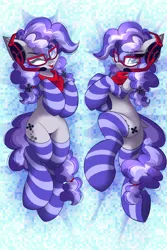 Size: 2333x3500 | Tagged: safe, artist:airiniblock, derpibooru import, oc, oc:cinnabyte, unofficial characters only, earth pony, pony, body pillow, body pillow design, clothes, commission, rcf community, socks, solo, striped socks