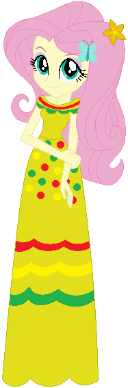 Size: 187x567 | Tagged: safe, artist:selenaede, artist:user15432, derpibooru import, fluttershy, human, equestria girls, base used, cinco de mayo, clothes, dress, flower, flower in hair, hairpin, yellow dress