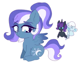 Size: 774x628 | Tagged: alicorn, artist:unoriginai, derpibooru import, magical lesbian spawn, oc, oc:nyx, oc:snowdrop, offspring, parent:oc:nyx, parent:oc:snowdrop, parents:oc x oc, parents:snownyx, safe, simple background, transparent background, unofficial characters only