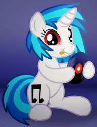 Size: 2518x3300 | Tagged: safe, artist:agkandphotomaker2000, derpibooru import, vinyl scratch, pony, unicorn, :p, cute, show accurate, solo, tongue out, vinyl disc, vinylbetes