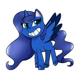 Size: 2500x2500 | Tagged: safe, artist:scribs, derpibooru import, oc, oc:eos, alicorn, pony, fallout equestria, fallout equestria: broken bonds, my little pony: pony life, eyelashes, fanfic art, monochrome, simple, smiling, solo, wavey hair