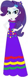 Size: 211x560 | Tagged: safe, artist:selenaede, artist:user15432, derpibooru import, rarity, human, equestria girls, base used, cinco de mayo, clothes, dress, flower, flower in hair, hairpin, hands on hip, purple dress, purple flowers