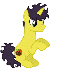 Size: 6240x6524 | Tagged: safe, artist:aborrozakale, derpibooru import, oc, oc:applepup, unofficial characters only, pony, unicorn, absurd resolution, male, simple background, solo, stallion, transparent background, vector