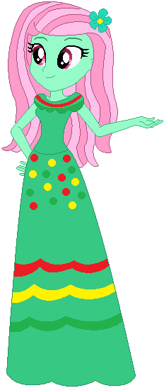 Size: 232x547 | Tagged: safe, artist:selenaede, artist:user15432, derpibooru import, minty, human, equestria girls, base used, cinco de mayo, clothes, dress, equestria girls style, equestria girls-ified, flower, flower in hair, g3, g3 to equestria girls, g3 to g4, g4, generation leap, green dress