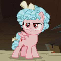 Size: 640x640 | Tagged: safe, derpibooru import, screencap, cozy glow, lord tirek, centaur, pegasus, pony, frenemies (episode), animated, better way to be bad, cozy glow is not amused, cozybetes, cozybuse, cropped, cute, disappointed, gif, offscreen character, pointing, shocked, unamused