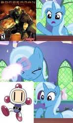 Size: 640x1080 | Tagged: all bottled up, bomberman, bomberman act zero, derpibooru import, magic, meme, safe, trixie