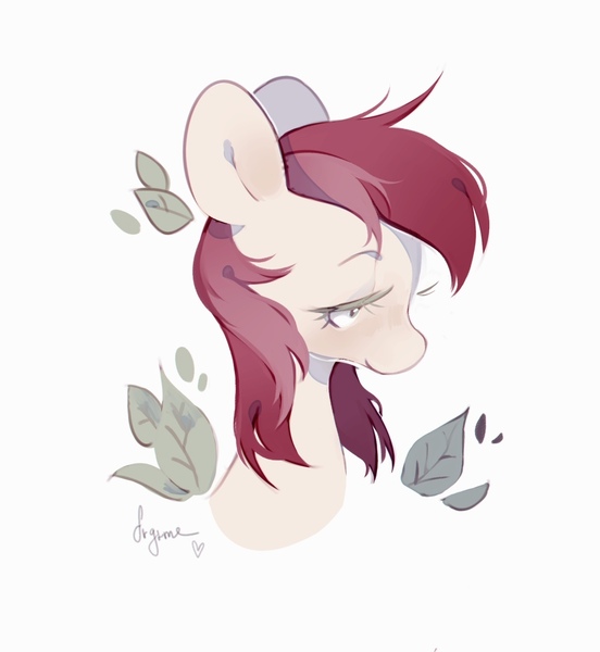 Size: 993x1080 | Tagged: safe, artist:frgtmenot_mind, derpibooru import, roseluck, earth pony, bust, female, mare, simple background, solo