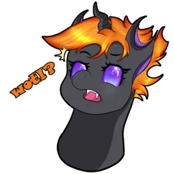 Size: 512x512 | Tagged: safe, artist:mythos art, deleted from derpibooru, derpibooru import, oc, oc:clarity heart, unofficial characters only, changeling, commission, digital art, emoji, emote, male, purple changeling, simple background, solo, stallion, sticker, telegram sticker, transparent background