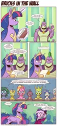 Size: 1400x3058 | Tagged: safe, artist:saturdaymorningproj, derpibooru import, luster dawn, princess twilight 2.0, spike, starlight glimmer, twilight sparkle, twilight sparkle (alicorn), alicorn, changedling, changeling, dragon, gryphon, pony, unicorn, the last problem, brainwashing, comic, female, fiducia compellia, gigachad spike, grin, headmare starlight, male, mare, mind control, older, older spike, older starlight glimmer, smiling, speech bubble, this will end in tears and/or a journey to the moon, twilight is not amused, unamused, winged spike
