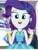 Size: 537x711 | Tagged: safe, derpibooru import, screencap, rarity, camping must-haves, equestria girls, equestria girls series, spoiler:eqg series (season 2), belt buckle, bracelet, breaking the fourth wall, clothes, cropped, cutie mark, cutie mark on clothes, frilly design, geode of shielding, gold, image, jewelry, jpeg, magical geodes, pendant, rarity peplum dress, sleeveless, solo