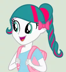 Size: 488x532 | Tagged: safe, artist:furrydiva, derpibooru import, oc, oc:pinkie rose, equestria girls, backpack, base used, bow, equestria girls-ified