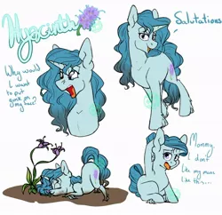 Size: 1024x993 | Tagged: safe, artist:farewelldecency, deleted from derpibooru, derpibooru import, oc, oc:hyacinth, unofficial characters only, unicorn, dirt, dirty, messy mane, offspring, parent:hoo'far, parent:trixie, parents:trixfar, unshorn fetlocks